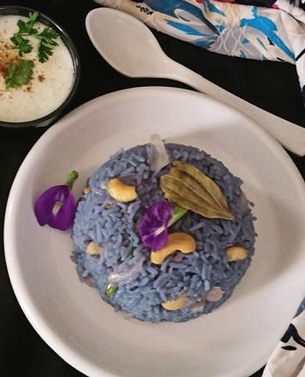 Butterfly pea flower Fried Rice
