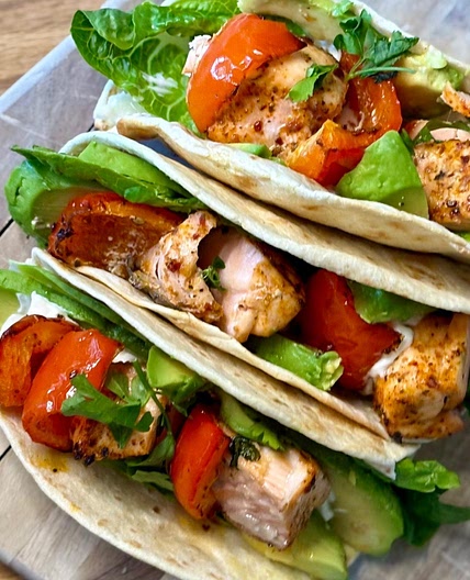 Air Fryer Salmon Tacos