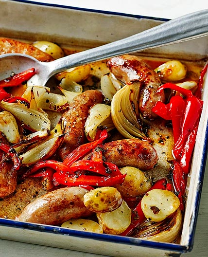 Roasted sausage and potato supper