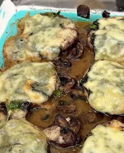 Swiss Mushroom Burger Casserole