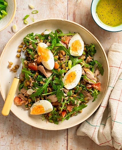 Lentil tuna salad