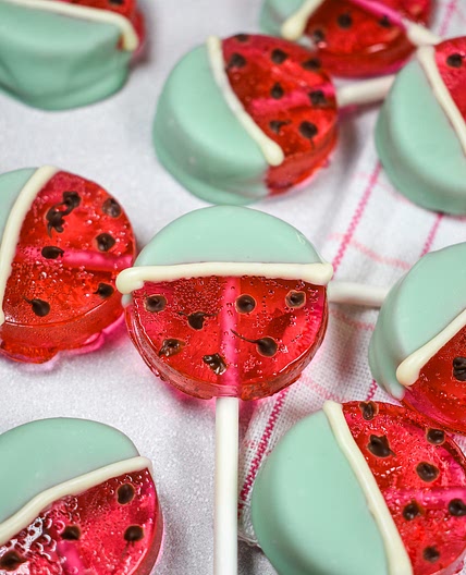 Watermelon Lollipops