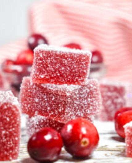 Festive Cranberry Jelly Candies