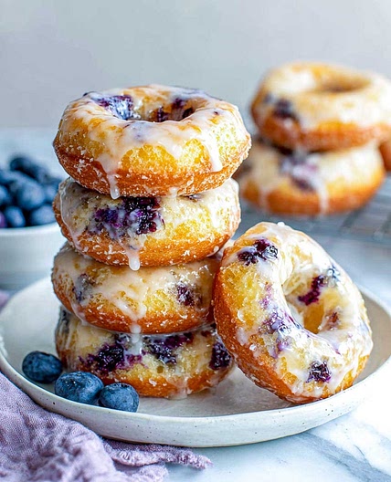 Air Fryer Blueberry Donuts