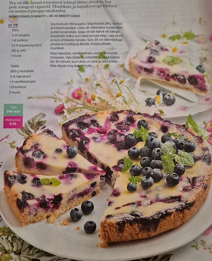 Blueberry-sour cream pie