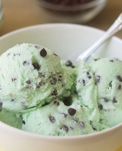 Easy Mint Chocolate Chip Ice Cream