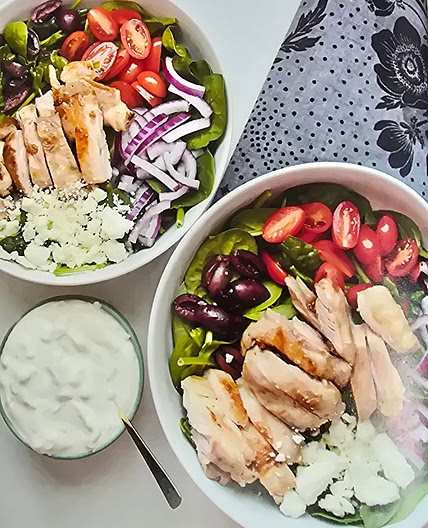 Mediterranean Chicken Salad with Tzatziki Sauce