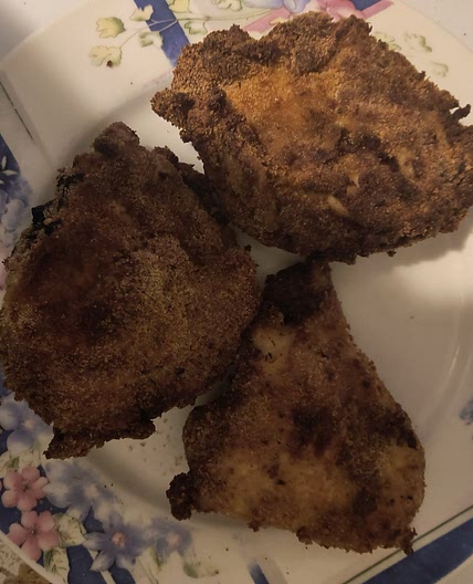 Breaded Air Fryer Thighs (Cuisinart Air Fryer Toaster Oven)