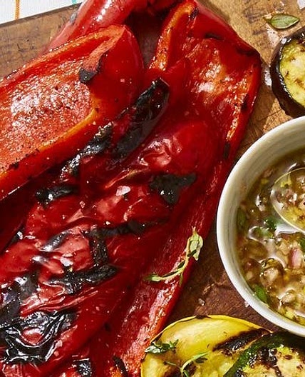 Grilled Veggies with Honey-Thyme Vinaigrette