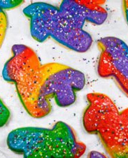 Rainbow Donkey Piñata Cookies