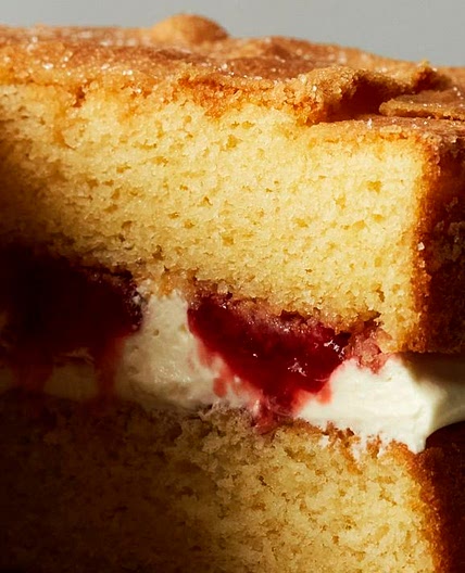 Roasted Strawberry Victoria Sponge Recipe