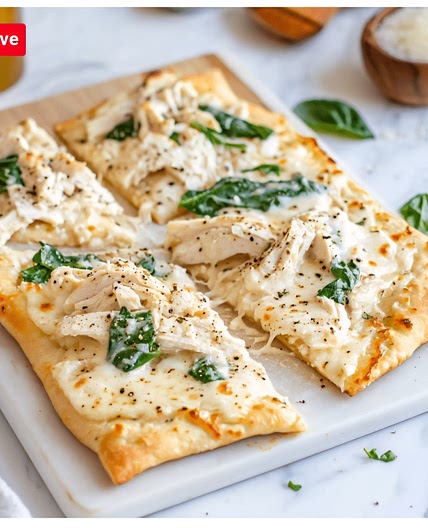 Chicken Alfredo Flatbread