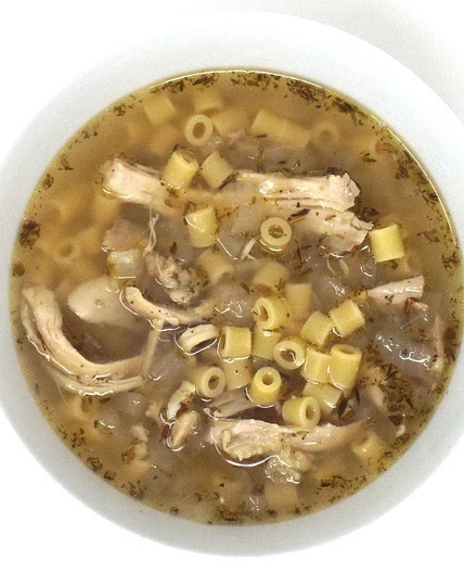 Chicken Ditalini Soup with Lemon and Herbs