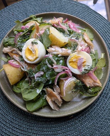 Smoked Mackerel, New Potato and Egg Salad