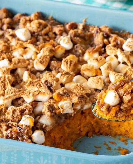 Sweet Potato Casserole with Marshmallow