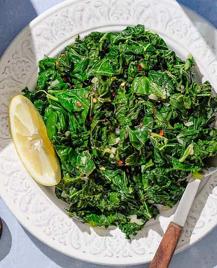 Horta (Greek Braised Greens with Lemon and Garlic)