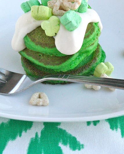 Green Velvet Silver Dollar Pancakes