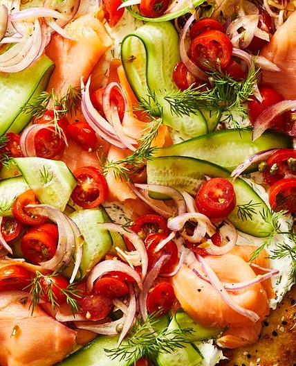 Everything Flatbread with Smoked Salmon