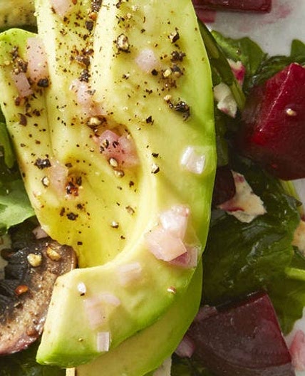 Beet, Mushroom and Avocado Salad