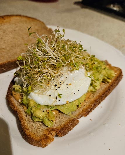 Smashed Avo and Peanut Butter Sandwich