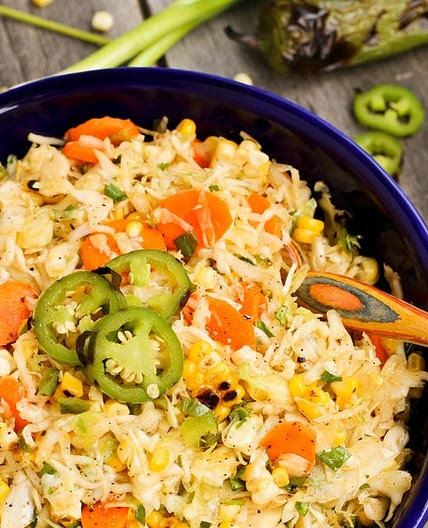 Grilled Corn and Jalapeno Slaw