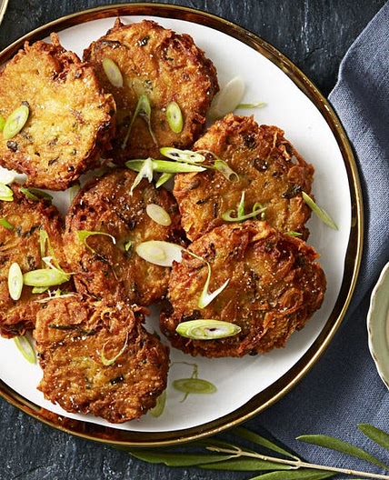 Crispy Ginger Scallion Latkes