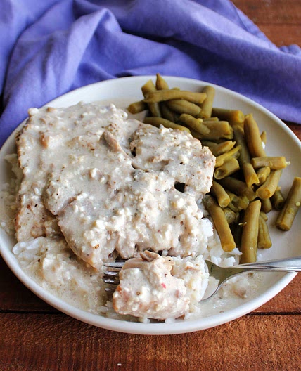 Crockpot Creamy Ranch Pork Chops