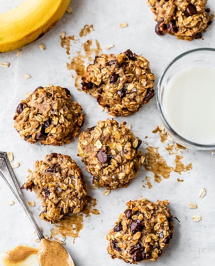 Peanut Butter Banana Oat Protein Cookies