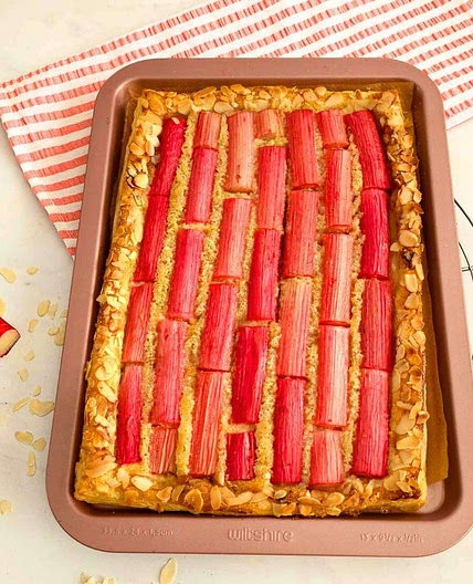 Easy Rhubarb Frangipane Puff Pastry Tart