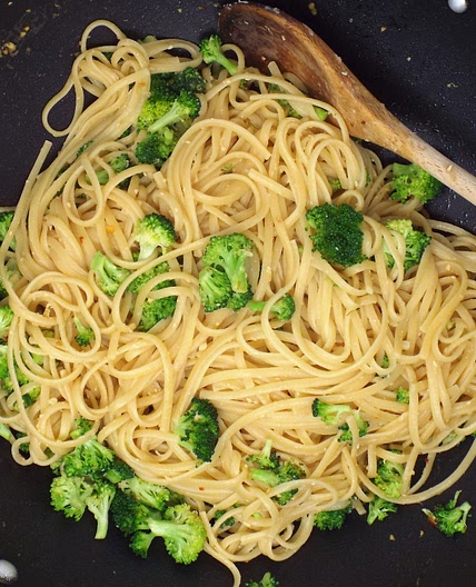 Miso Linguini and Broccoli