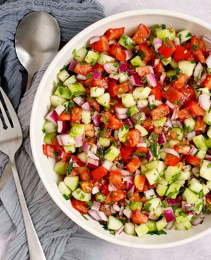 Easy Mediterranean Chopped Salad with Fresh Herbs