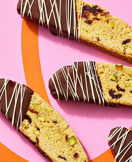 Cranberry-Pistachio Cornmeal Biscotti