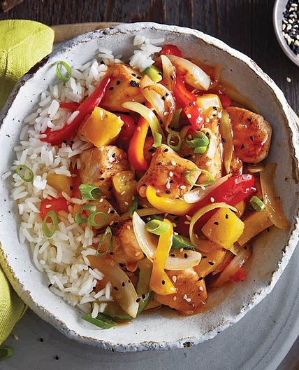 Freezer recipe - Sweet Hawaiian Chicken or Beef with Stir Fry Vegetables