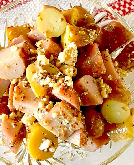 Red White and Blue Cheese Potato Salad