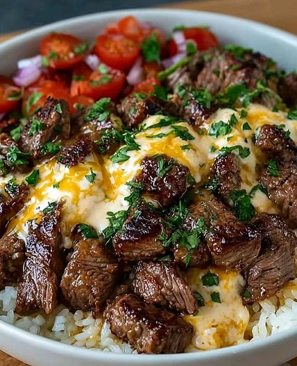 STEAK & QUESO RICE BOWL