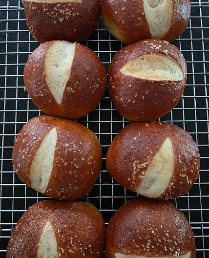 Soft and Fluffy Pretzel Buns