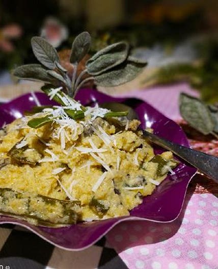 Keto-Risotto de Coliflor, Verduras y Queso de Oveja al Ras el Hanout