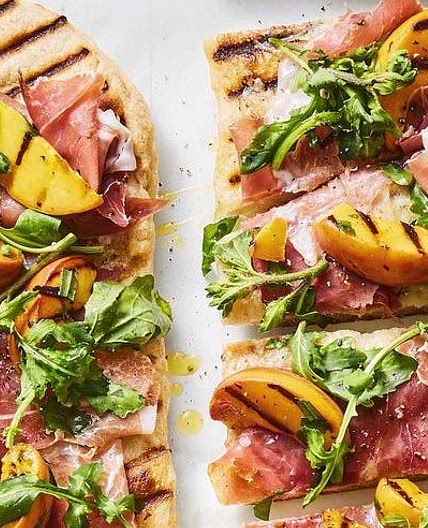 Peach and Prosciutto Flatbreads