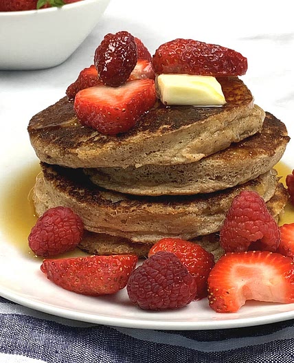 Whole Wheat Cottage Cheese Pancakes