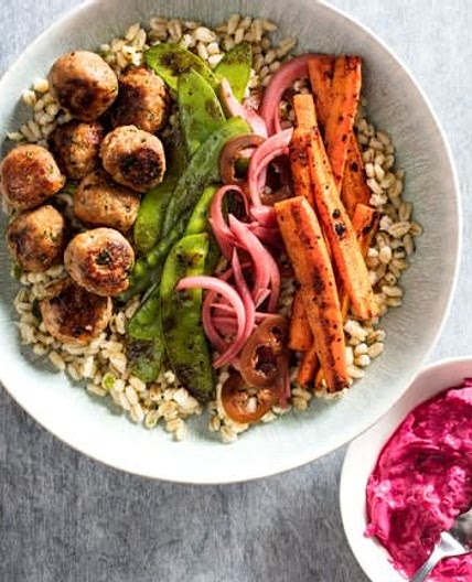 Turkey Meatball and Barley Bowl
