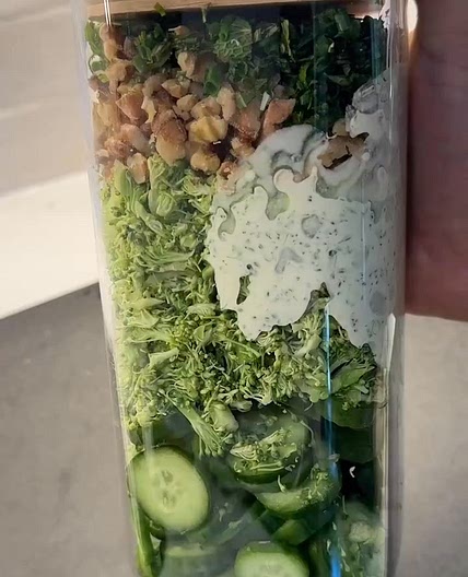Creamy Cucumber Avocado Broccoli Salad