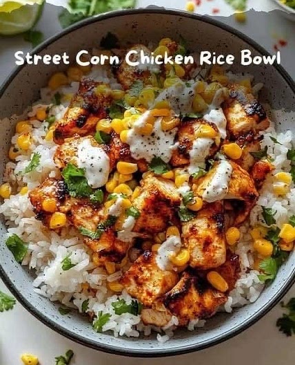 Street Corn Chicken Rice Bowl