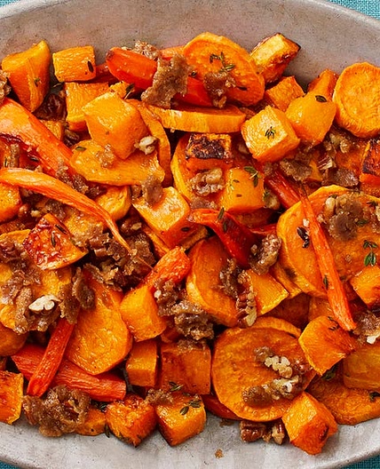 Roasted Vegetables with Pecan Crumble