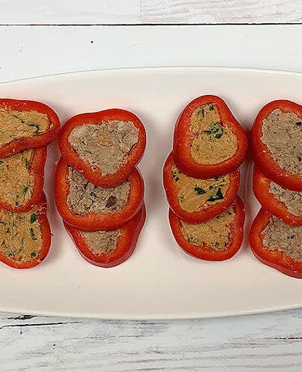 Pate Stuffed Pepper Slices