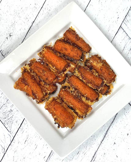 Crispy Cheese Roasted Carrots