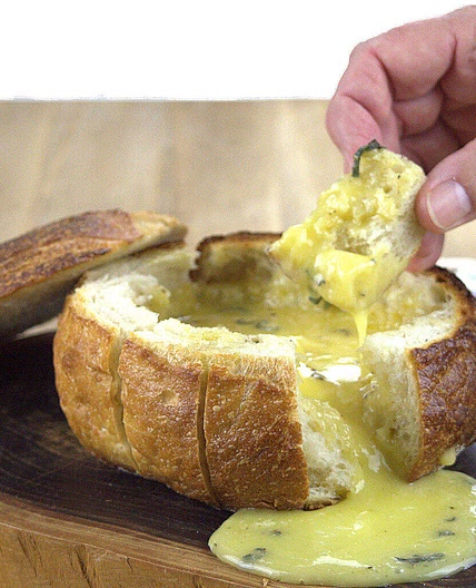 Easy Baked Brie in Bread with Sage