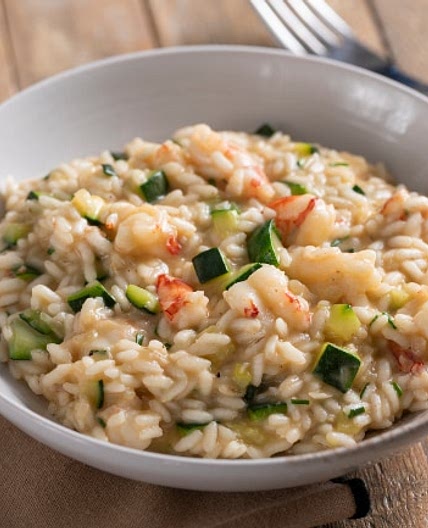 Risotto gamberi e zucchine