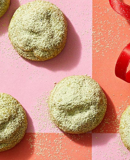 Matcha Snowball Cookies
