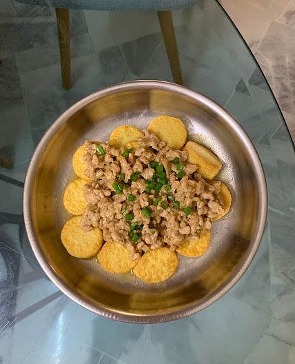 Simple Egg Tofu with Minced Pork