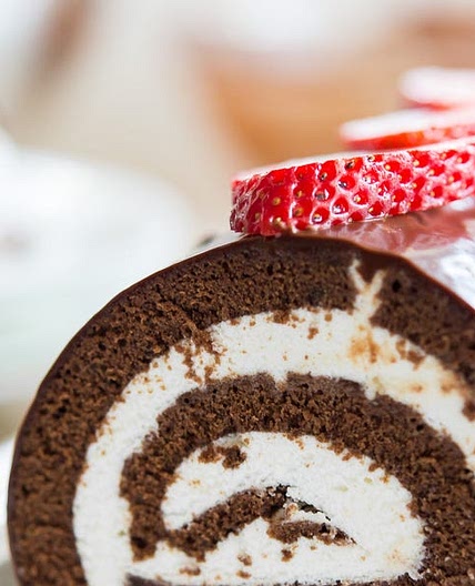 Chocolate Swiss Roll Cake